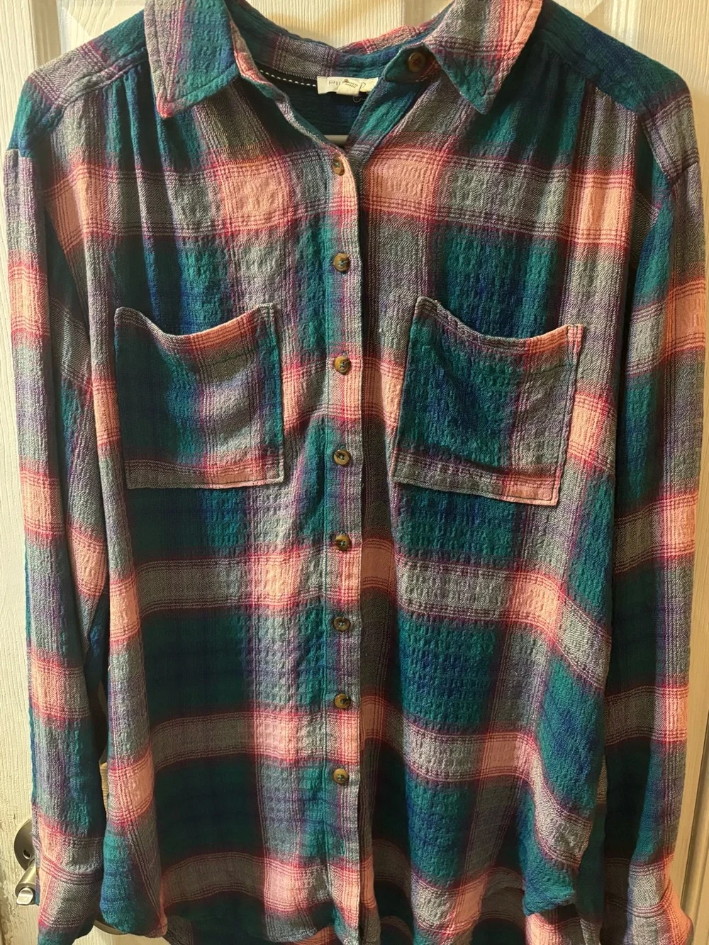 Anthropologie
The Hadley Relaxed Plaid Buttondown Shirt by Pilcro​ - Picture 4 of 7